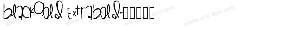 Blackgold ExtraBold字体转换